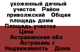 ухоженный дачный участок › Район ­ приволжский › Общая площадь дома ­ 36 › Площадь участка ­ 100 › Цена ­ 620 000 - Астраханская обл., Астрахань г. Недвижимость » Дома, коттеджи, дачи продажа   